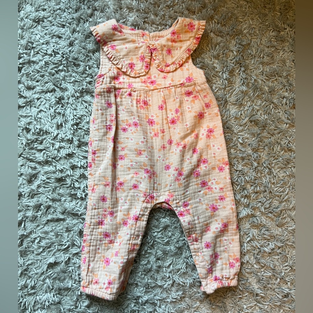 Floral Pink Kids Jumpsuit